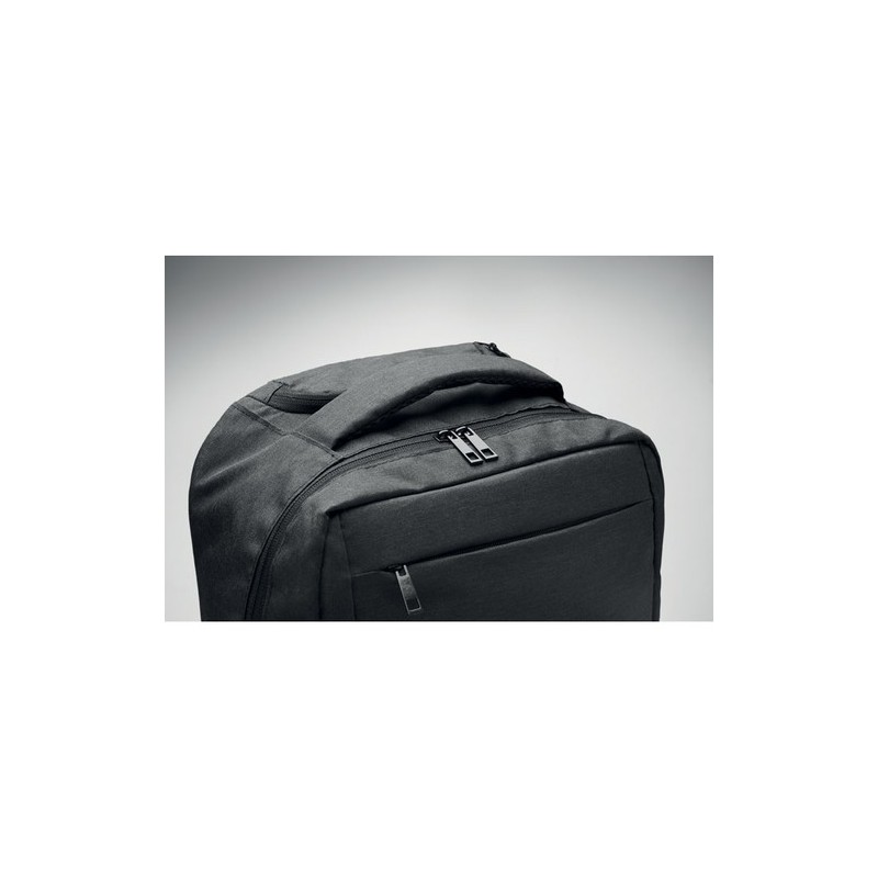 Sac à dos  en RPET 600D personnalisable pas cher - DALVIK Matières : PET recyclé Couleurs : noir personnalisation rapide en Fran