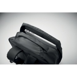 Sac à dos  en RPET 600D personnalisable pas cher - DALVIK Matières : PET recyclé Couleurs : noir accessoire événementiel unique