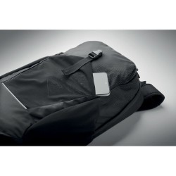Sac à dos de randonnée personnalisé 18L  BAGGA Matières : PET Couleurs : noir goodies publicitaire événementiel