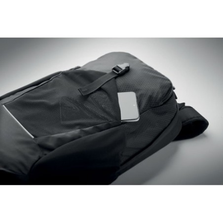 Sac à dos de randonnée personnalisé 18L  BAGGA Matières : PET Couleurs : noir goodies publicitaire événementiel
