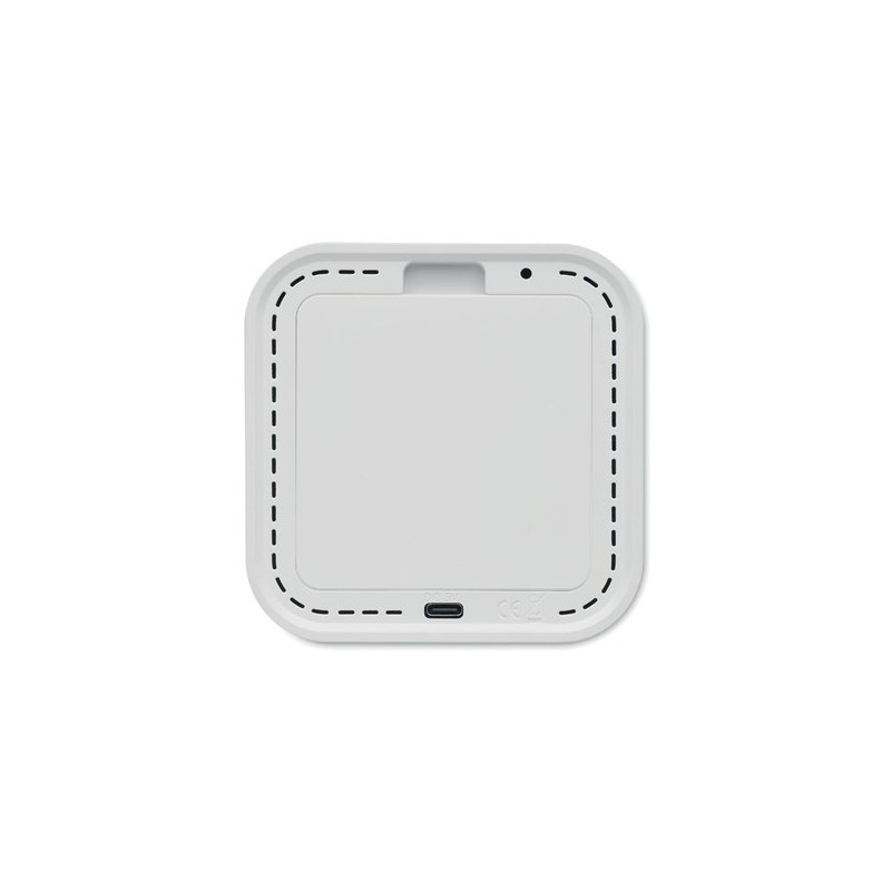Réveil Éco-responsable en ABS/RPET Recyclé Personnalisé LUCE Matières : ABS Couleurs : blanc marquage laser ultra précis