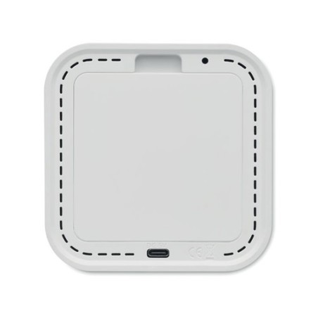 Réveil Éco-responsable en ABS/RPET Recyclé Personnalisé LUCE Matières : ABS Couleurs : blanc marquage laser ultra précis