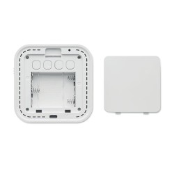 Réveil Éco-responsable en ABS/RPET Recyclé Personnalisé LUCE Matières : ABS Couleurs : blanc livraison express 24h 48h