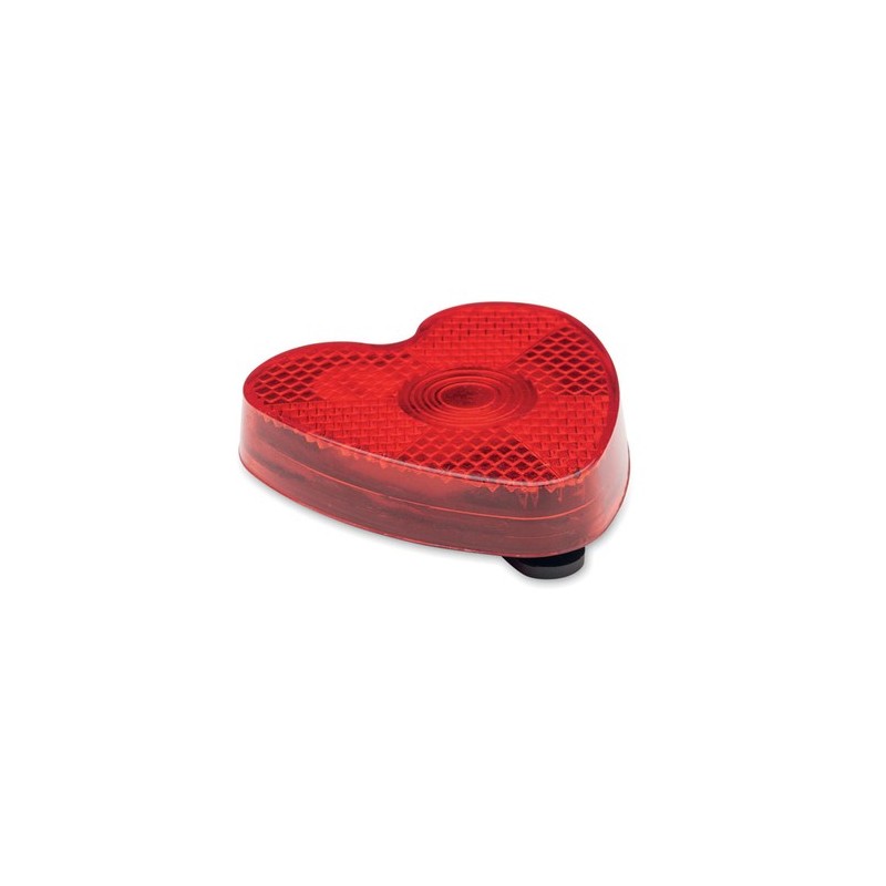 Réflecteur personnalisé élégant en forme de cœur - HAERT Matières : ABS Couleurs : rouge