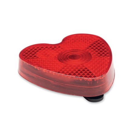 Réflecteur personnalisé élégant en forme de cœur - HAERT Matières : ABS Couleurs : rouge