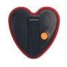 Réflecteur personnalisé élégant en forme de cœur - HAERT Matières : ABS Couleurs : rouge personnalisable avec votre logo