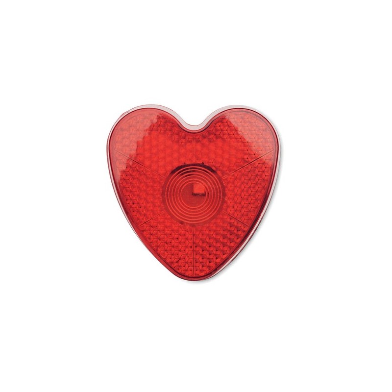 Réflecteur personnalisé élégant en forme de cœur - HAERT Matières : ABS Couleurs : rouge cadeau entreprise pas cher