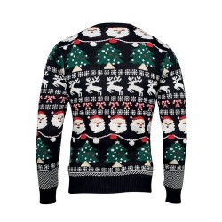 Pull Festif LED de Noël L/XL LARGE SHAMIS Matières : acrylique Couleurs : noir personnalisable avec votre logo