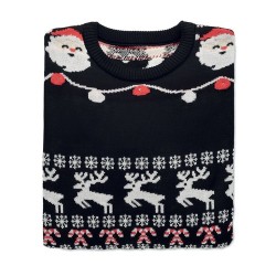 Pull Festif LED de Noël L/XL LARGE SHAMIS Matières : acrylique Couleurs : noir cadeau entreprise pas cher