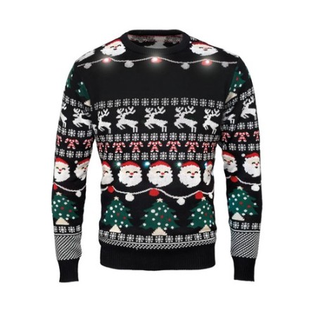 Pull LED de Noël L/XL - Brillez en Fête !