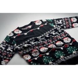 Pull Festif LED de Noël L/XL LARGE SHAMIS Matières : acrylique Couleurs : noir marquage laser ultra précis