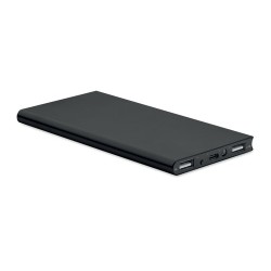 Powerbank  8000 mAh personnalisé POWERFLAT8C Matières : aluminium recyclé  Couleurs : noir personnalisable avec votre logo
