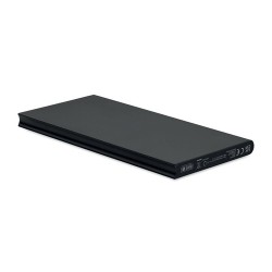 Powerbank  8000 mAh personnalisé POWERFLAT8C Matières : aluminium recyclé  Couleurs : noir cadeau collaborateur premium