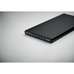 Powerbank  8000 mAh personnalisé POWERFLAT8C Matières : aluminium recyclé  Couleurs : noir accessoire événementiel unique