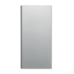 Powerbank  8000 mAh personnalisé POWERFLAT8C Matières : aluminium recyclé  Couleurs : argenté mat marquage laser ultra précis