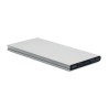 Powerbank  8000 mAh personnalisé POWERFLAT8C Matières : aluminium recyclé  Couleurs : argenté mat objet promotionnel éco-respons