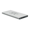 Powerbank  8000 mAh personnalisé POWERFLAT8C Matières : aluminium recyclé  Couleurs : argenté mat personnalisation rapide en Fra