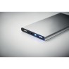 Powerbank  8000 mAh personnalisé POWERFLAT8C Matières : aluminium recyclé  Couleurs : argenté mat marquage couleur éclatante