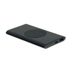 Powerbank Éco-responsable Personnalisé 5000mAh 15W POWERPLUS Matières : aluminium recyclé  Couleurs : noir