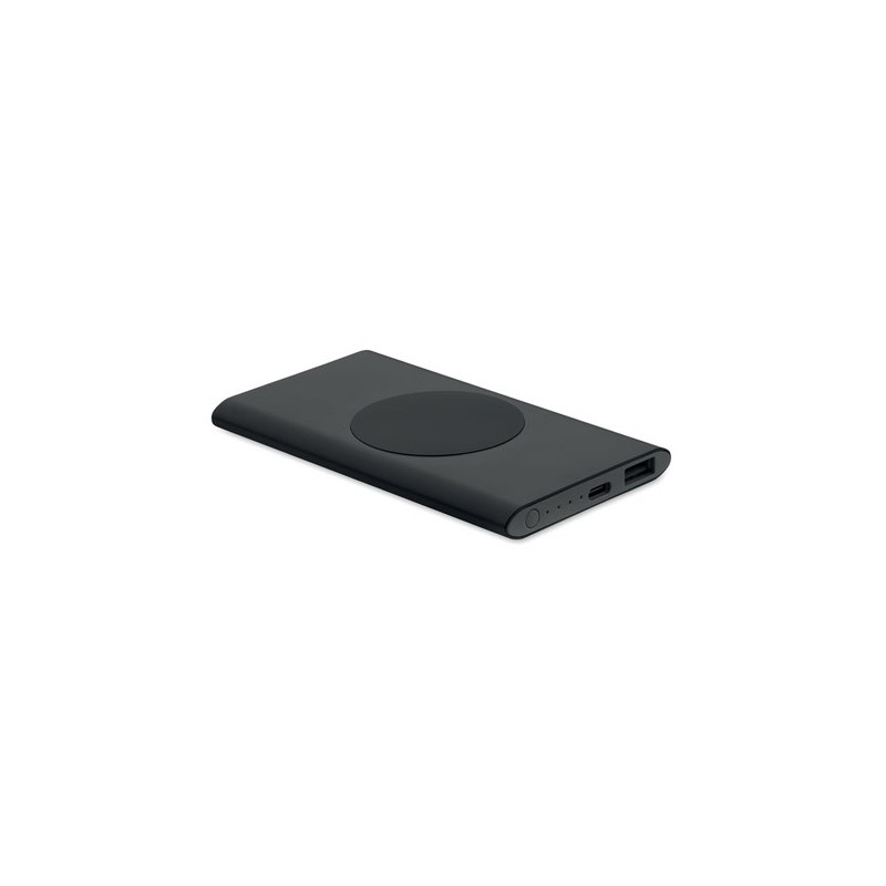 Powerbank Éco-responsable Personnalisé 5000mAh 15W POWERPLUS Matières : aluminium recyclé  Couleurs : noir