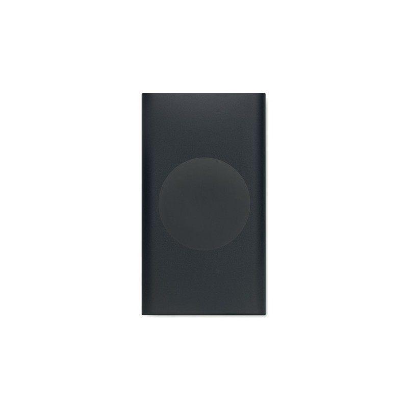 Powerbank Éco-responsable Personnalisé 5000mAh 15W POWERPLUS Matières : aluminium recyclé  Couleurs : noir personnalisable avec 