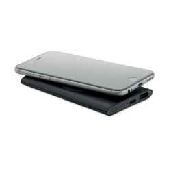 Powerbank Éco-responsable Personnalisé 5000mAh 15W POWERPLUS Matières : aluminium recyclé  Couleurs : noir goodies publicitaire 