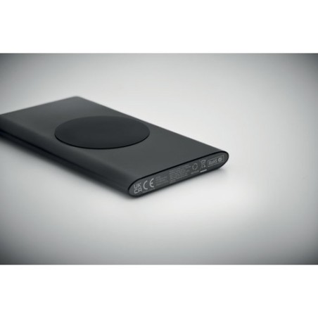 Powerbank Éco-responsable Personnalisé 5000mAh 15W POWERPLUS Matières : aluminium recyclé  Couleurs : noir marquage laser ultra 