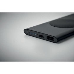 Powerbank Éco-responsable Personnalisé 5000mAh 15W POWERPLUS Matières : aluminium recyclé  Couleurs : noir livraison express 24h