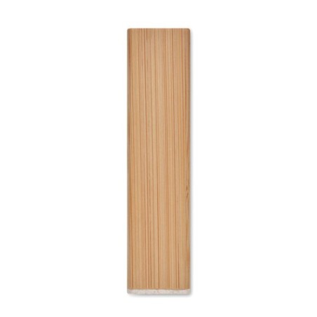Powerbank Éco-responsable Personnalisé 2600 mAh POWERBAMC Matières : bambou Couleurs : bois personnalisable avec votre logo