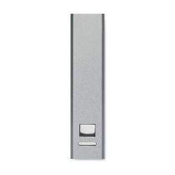 Powerbank Éco-responsable 2600 mAh Personnalisé pas cher - POWERALUC Matières : aluminium recyclé  Couleurs : argenté mat 2