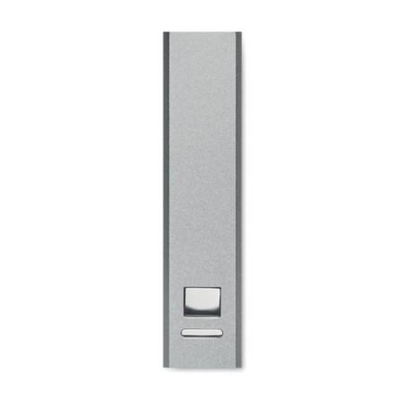 Powerbank Éco-responsable 2600 mAh Personnalisé pas cher - POWERALUC Matières : aluminium recyclé  Couleurs : argenté mat cadeau