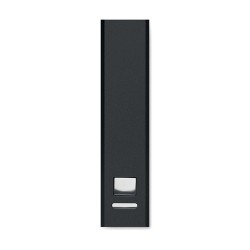 Powerbank Éco-responsable 2600 mAh Personnalisé pas cher - POWERALUC Matières : aluminium recyclé  Couleurs : noir goodies publi