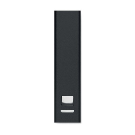 Powerbank Éco-responsable 2600 mAh Personnalisé pas cher - POWERALUC Matières : aluminium recyclé  Couleurs : noir goodies publi