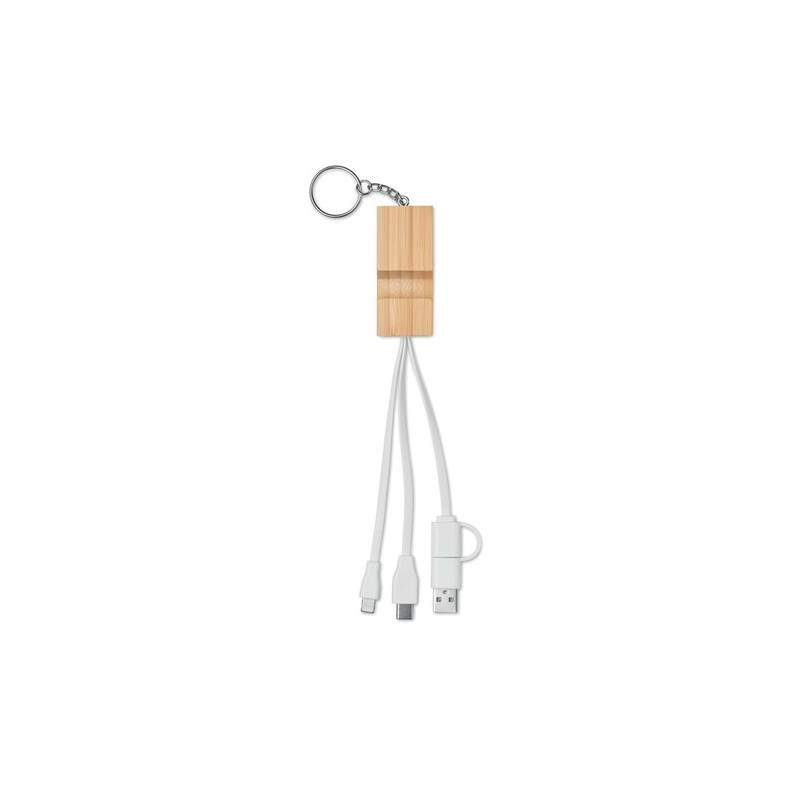 Porte-clés support  2-en-1 en bambou CLAUERC Matières : bambou Couleurs : bois personnalisable avec votre logo