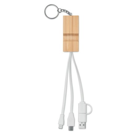 Porte-clés support  2-en-1 en bambou CLAUERC Matières : bambou Couleurs : bois personnalisable avec votre logo