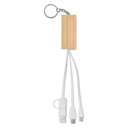 Porte-clés support  2-en-1 en bambou CLAUERC Matières : bambou Couleurs : bois cadeau entreprise pas cher