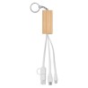 Porte-clés support  2-en-1 en bambou CLAUERC Matières : bambou Couleurs : bois cadeau entreprise pas cher