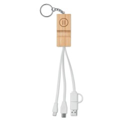 Porte-clés support  2-en-1 en bambou CLAUERC Matières : bambou Couleurs : bois goodies publicitaire événementiel