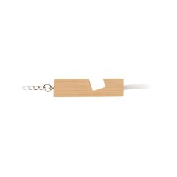 Porte-clés support  2-en-1 en bambou CLAUERC Matières : bambou Couleurs : bois objet promotionnel éco-responsable