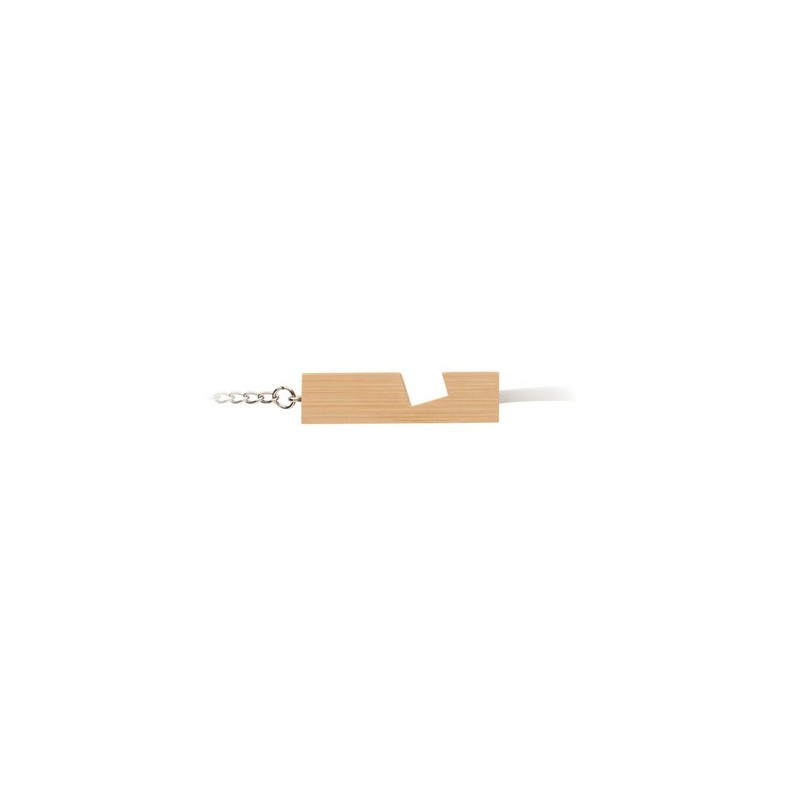 Porte-clés support  2-en-1 en bambou CLAUERC Matières : bambou Couleurs : bois objet promotionnel éco-responsable