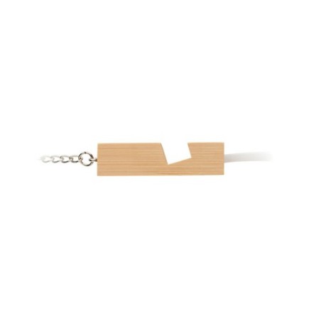 Porte-clés support  2-en-1 en bambou CLAUERC Matières : bambou Couleurs : bois objet promotionnel éco-responsable