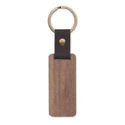 Porte-clés écologiques en noyer et PU personnalisés - NAWKEY