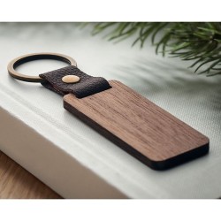 Porte-clés s en noyer et PU personnalisés - NAWKEY Matières : bois Couleurs : bois impression haute définition