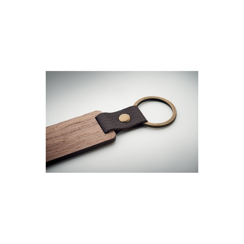 Porte-clés s en noyer et PU personnalisés - NAWKEY Matières : bois Couleurs : bois marquage laser ultra précis