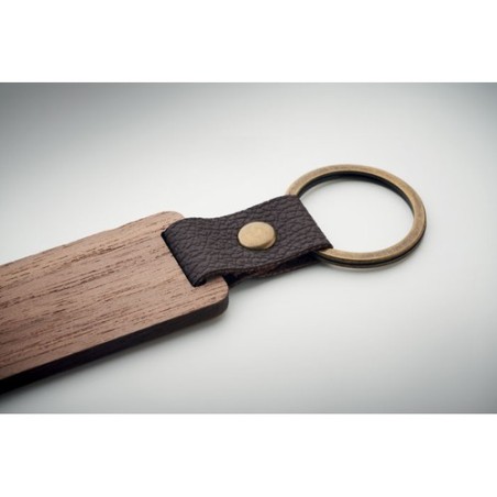 Porte-clés s en noyer et PU personnalisés - NAWKEY Matières : bois Couleurs : bois marquage laser ultra précis