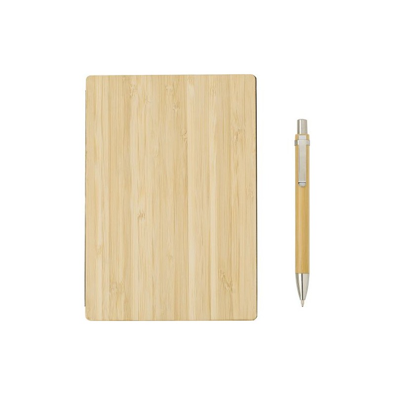 Carnet A5 Éco-responsable en Bambou Personnalisé - Jo, Idéal Cadeau pas cher Matières : bambou Couleurs : brun