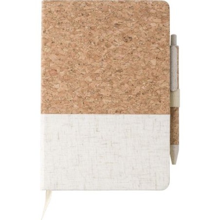 Carnet A5 Éco-responsable avec Couverture en Liège - Kenzo Matières : liège Couleurs : brun