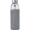Bouteille en verre personnalisée de 500 ml avec housse Nika Matières : néoprène Couleurs : gris