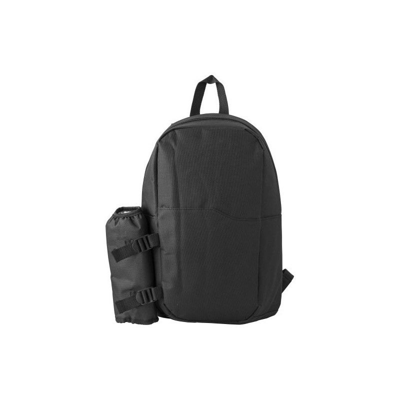 Sac à dos isotherme en polyester personnalisé et  Clinton Matières : polyester Couleurs : noir