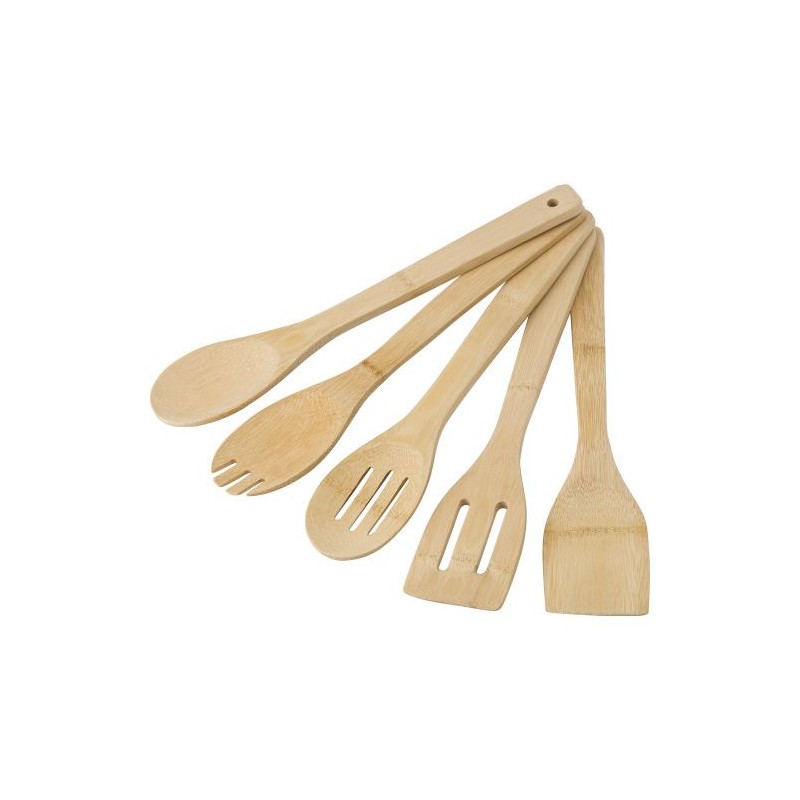 Spatules personnalisées en bambou s - Benny Matières : bambou Couleurs : brun cadeau entreprise pas cher